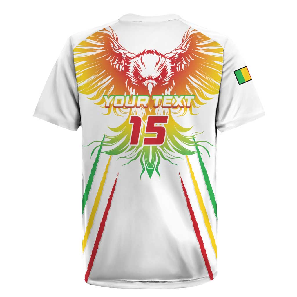 Custom Mali Football Rugby Jersey Go Les Aigles White Color - Wonder Print Shop