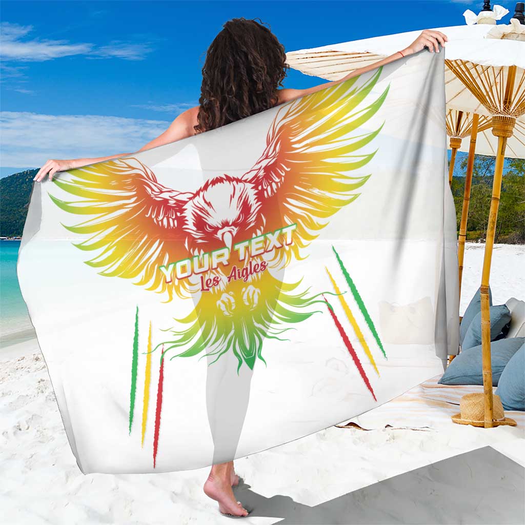 Custom Mali Football Sarong Go Les Aigles White Color - Wonder Print Shop