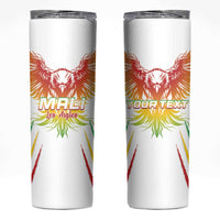 Custom Mali Football Skinny Tumbler Go Les Aigles White Color - Wonder Print Shop