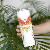 Custom Mali Football Skinny Tumbler Go Les Aigles White Color - Wonder Print Shop