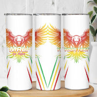 Custom Mali Football Skinny Tumbler Go Les Aigles White Color - Wonder Print Shop