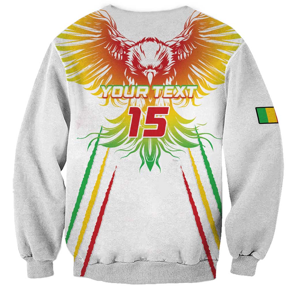 Custom Mali Football Sweatshirt Go Les Aigles White Color - Wonder Print Shop