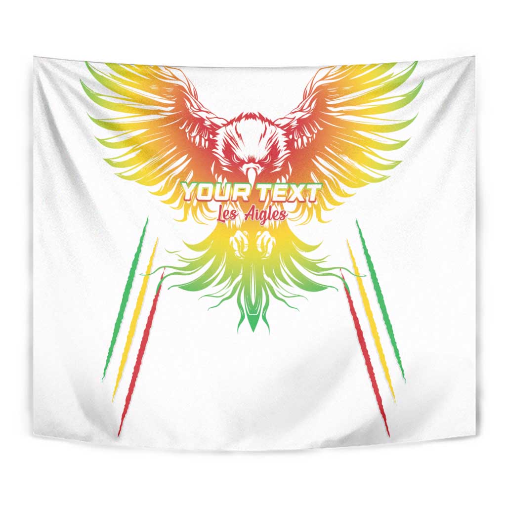 Custom Mali Football Tapestry Go Les Aigles White Color - Wonder Print Shop