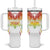 Custom Mali Football Tumbler With Handle Go Les Aigles White Color - Wonder Print Shop