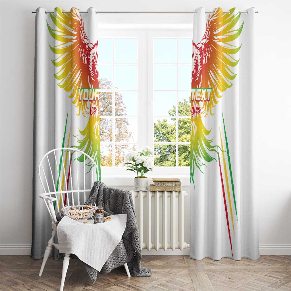 Custom Mali Football Window Curtain Go Les Aigles White Color - Wonder Print Shop