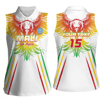 Custom Mali Football Women Sleeveless Polo Shirt Go Les Aigles White Color - Wonder Print Shop