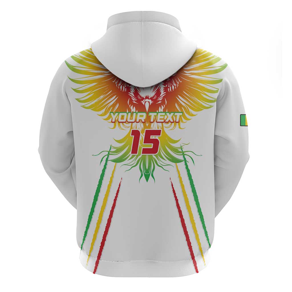 Custom Mali Football Zip Hoodie Go Les Aigles White Color - Wonder Print Shop