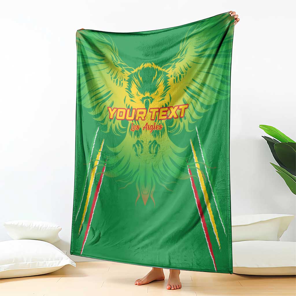 Custom Mali Football Blanket Go Les Aigles Green Color