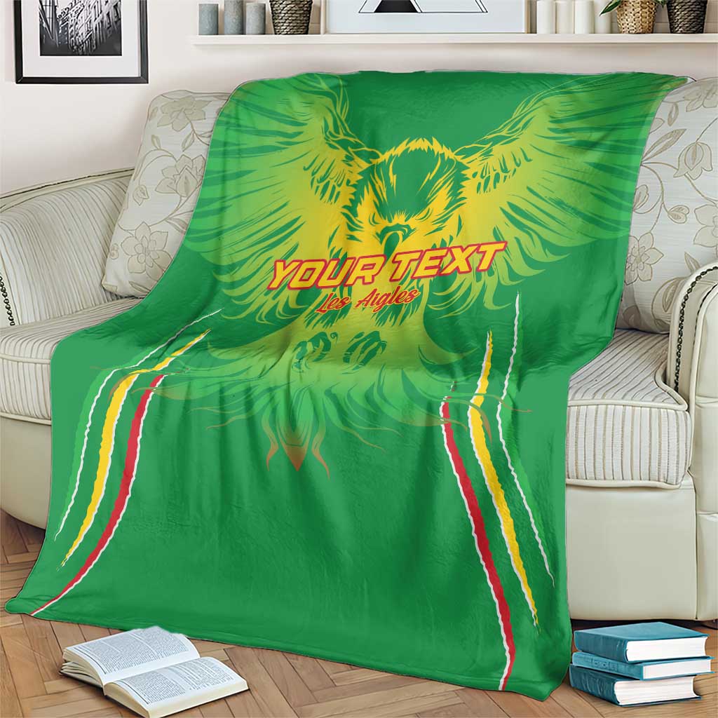 Custom Mali Football Blanket Go Les Aigles Green Color
