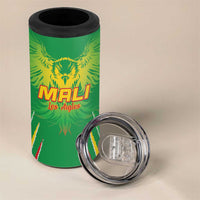 Custom Mali Football 4 in 1 Can Cooler Tumbler Go Les Aigles Green Color