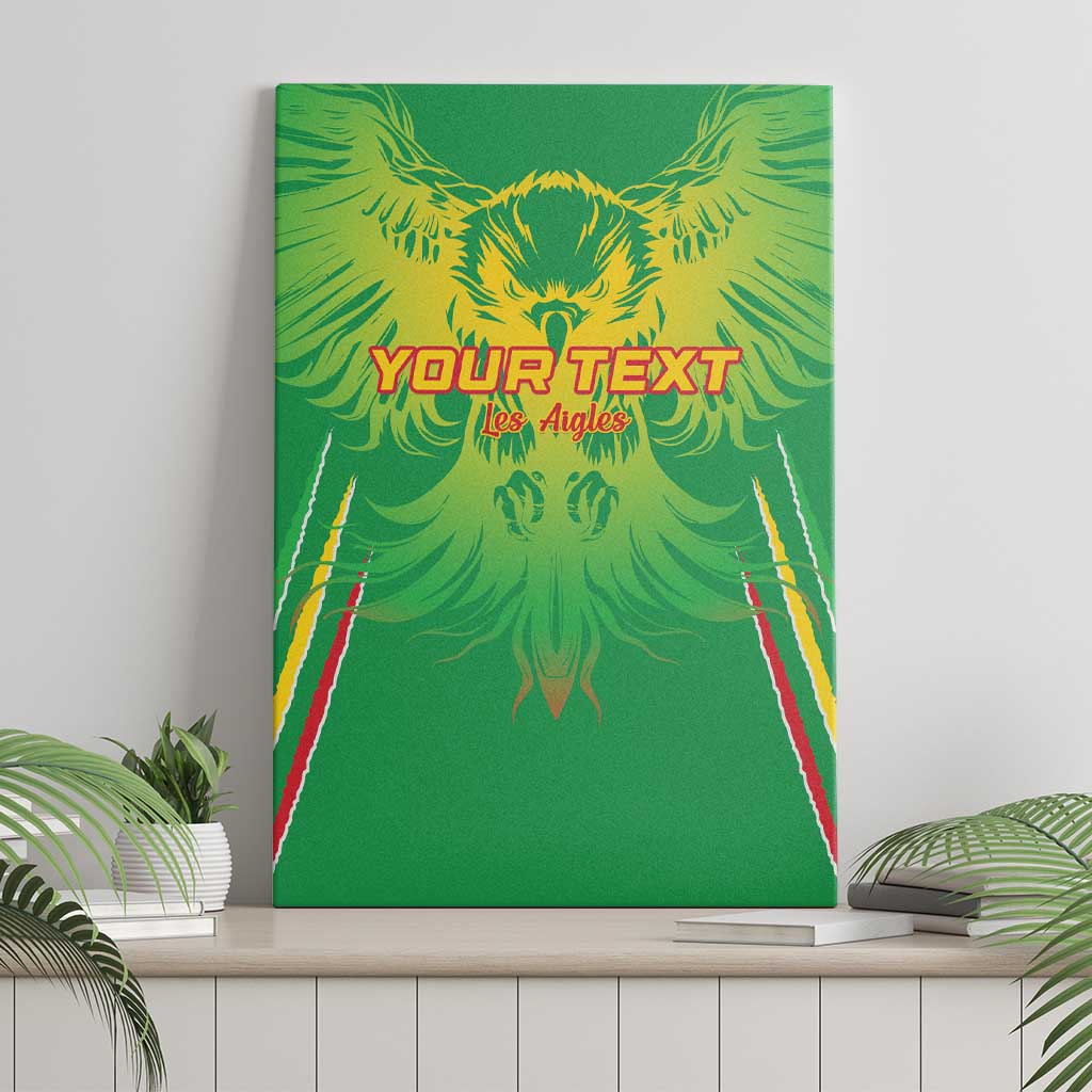 Custom Mali Football Canvas Wall Art Go Les Aigles Green Color
