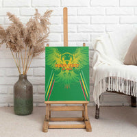 Custom Mali Football Canvas Wall Art Go Les Aigles Green Color
