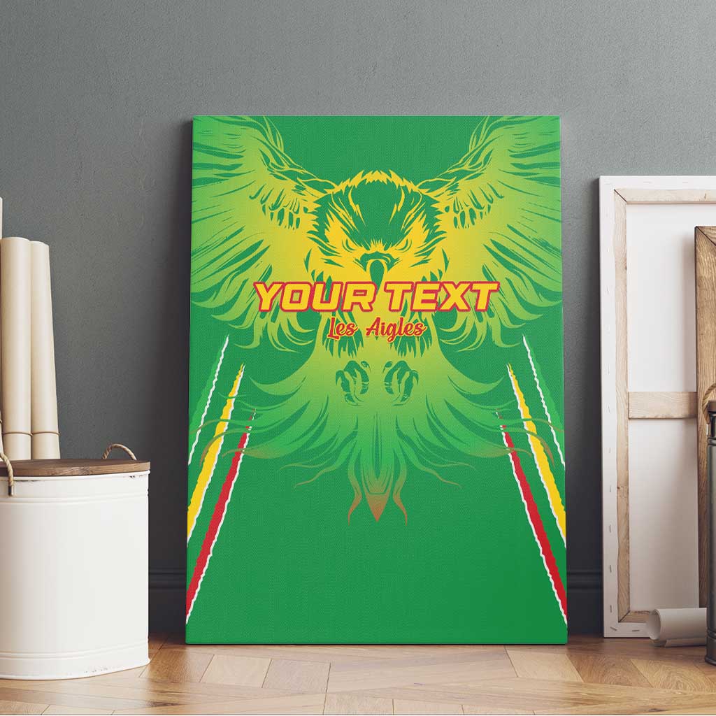 Custom Mali Football Canvas Wall Art Go Les Aigles Green Color