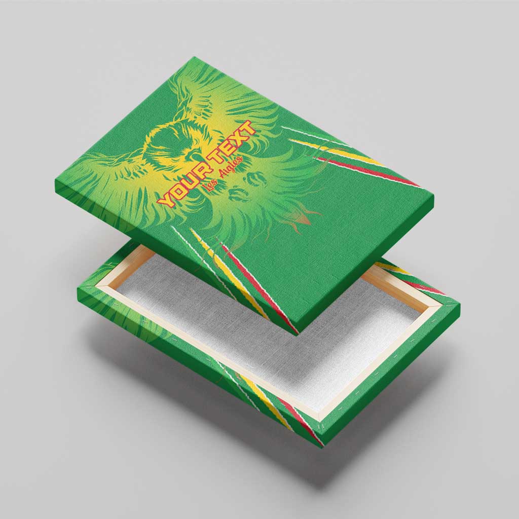 Custom Mali Football Canvas Wall Art Go Les Aigles Green Color