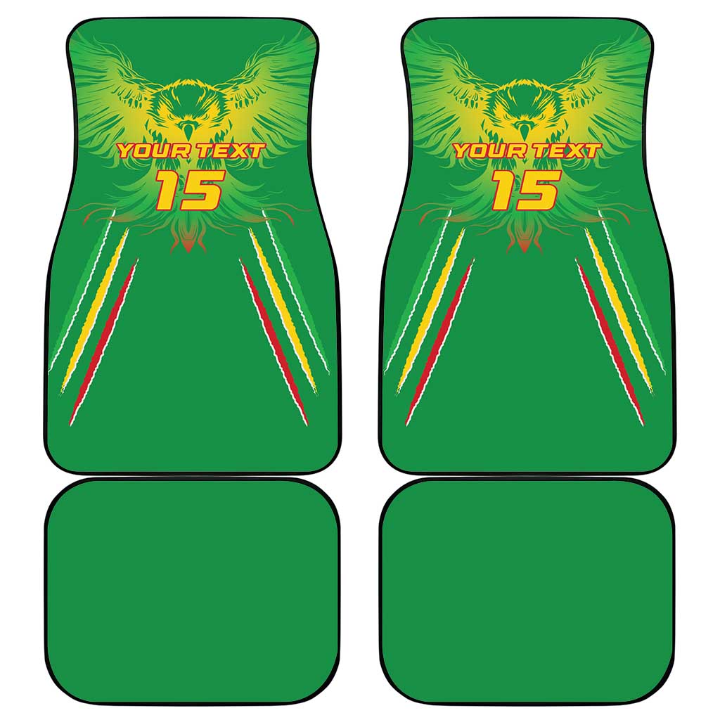Custom Mali Football Car Mats Go Les Aigles Green Color