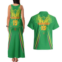 Custom Mali Football Couples Matching Tank Maxi Dress and Hawaiian Shirt Go Les Aigles Green Color