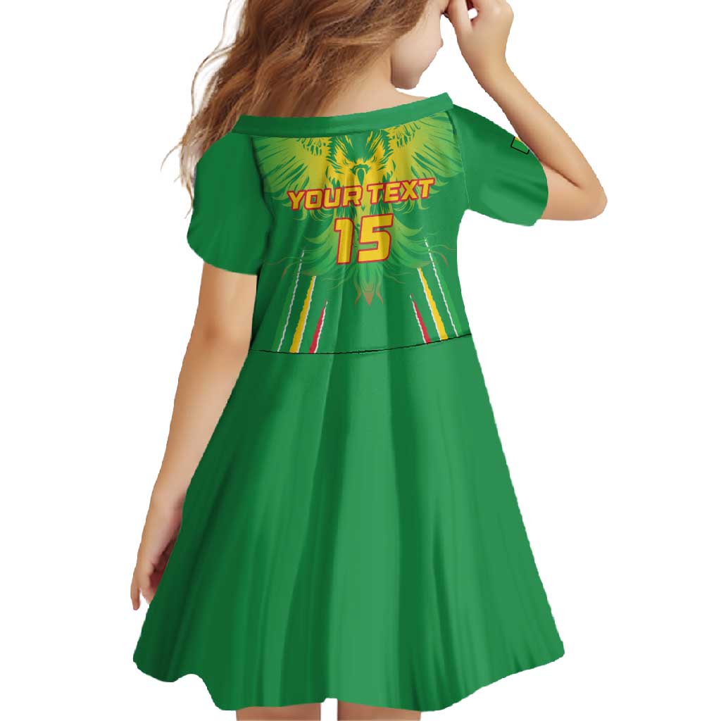 Custom Mali Football Family Matching Mermaid Dress and Hawaiian Shirt Go Les Aigles Green Color