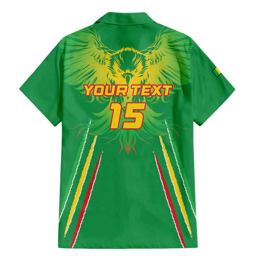 Custom Mali Football Family Matching Mermaid Dress and Hawaiian Shirt Go Les Aigles Green Color