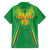 Custom Mali Football Family Matching Off The Shoulder Long Sleeve Dress and Hawaiian Shirt Go Les Aigles Green Color