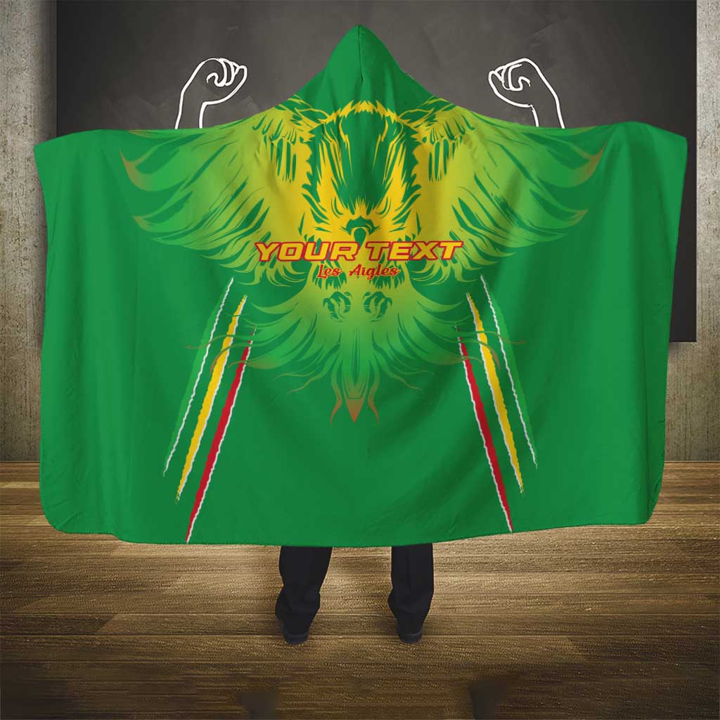 Custom Mali Football Hooded Blanket Go Les Aigles Green Color - Wonder Print Shop