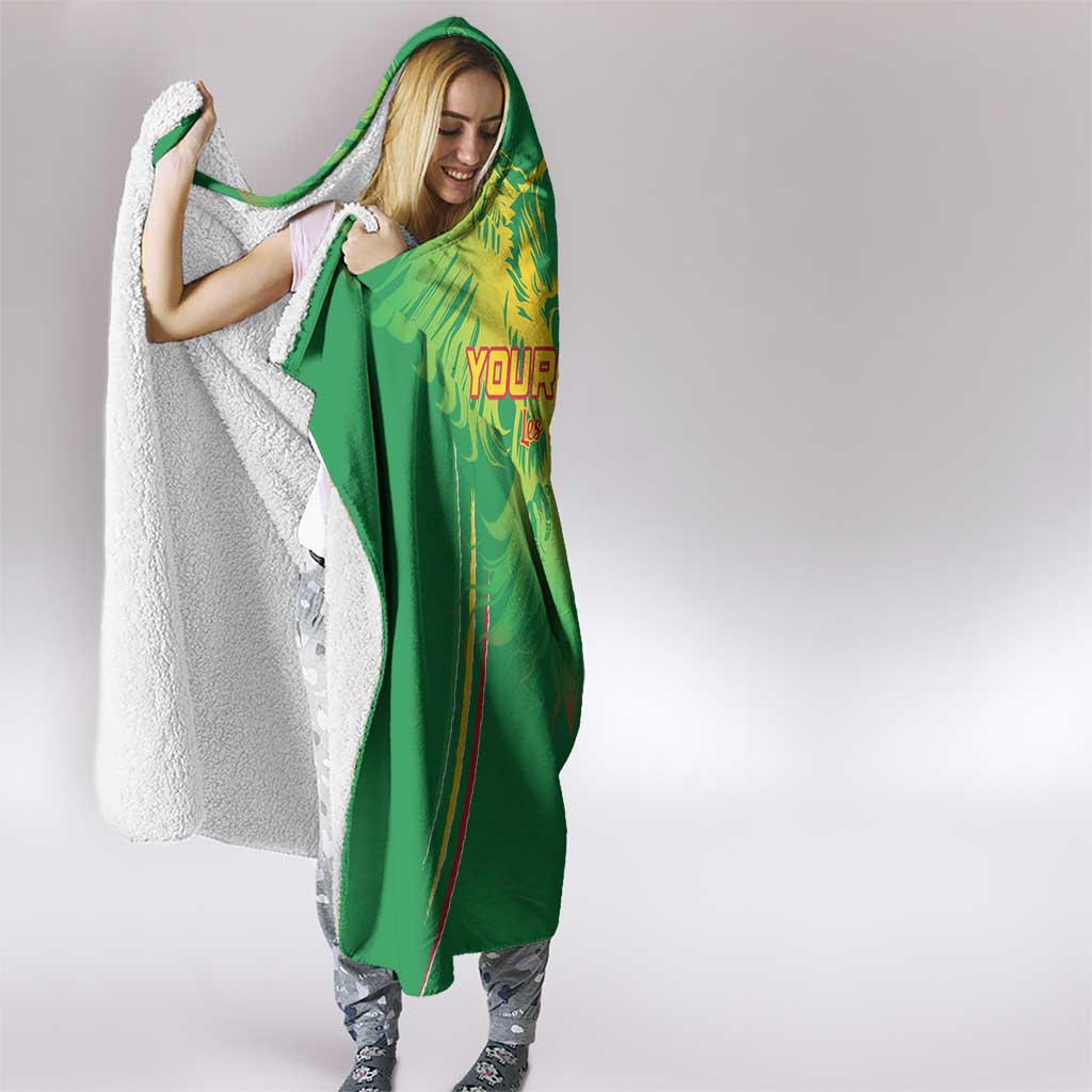 Custom Mali Football Hooded Blanket Go Les Aigles Green Color - Wonder Print Shop