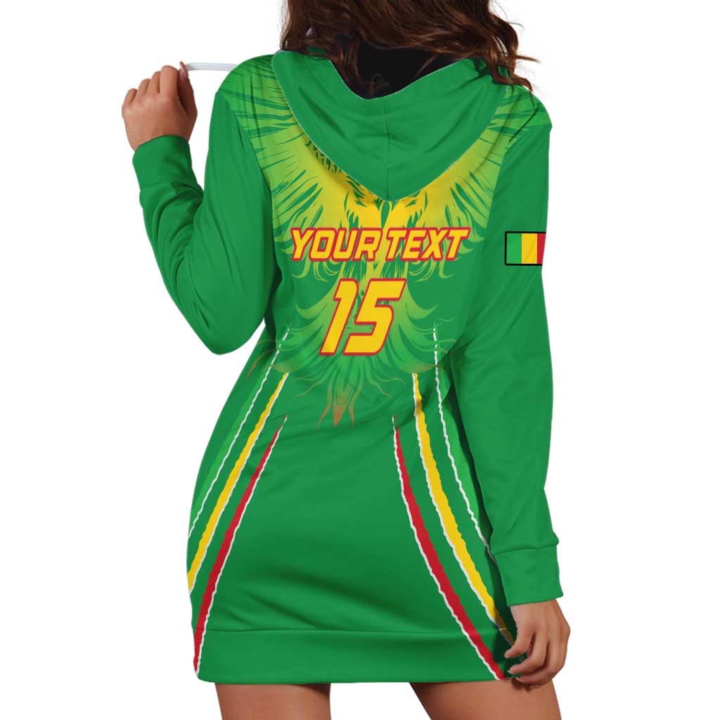 Custom Mali Football Hoodie Dress Go Les Aigles Green Color - Wonder Print Shop
