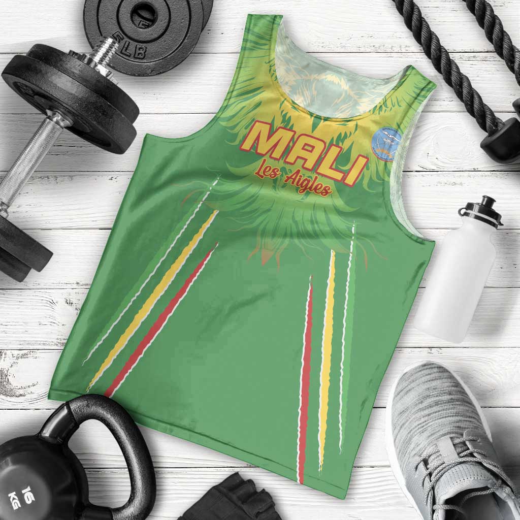Custom Mali Football Men Tank Top Go Les Aigles Green Color - Wonder Print Shop