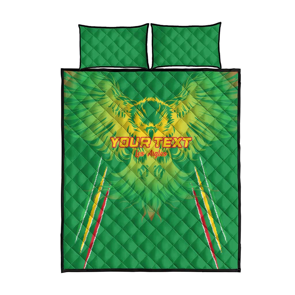 Custom Mali Football Quilt Bed Set Go Les Aigles Green Color - Wonder Print Shop