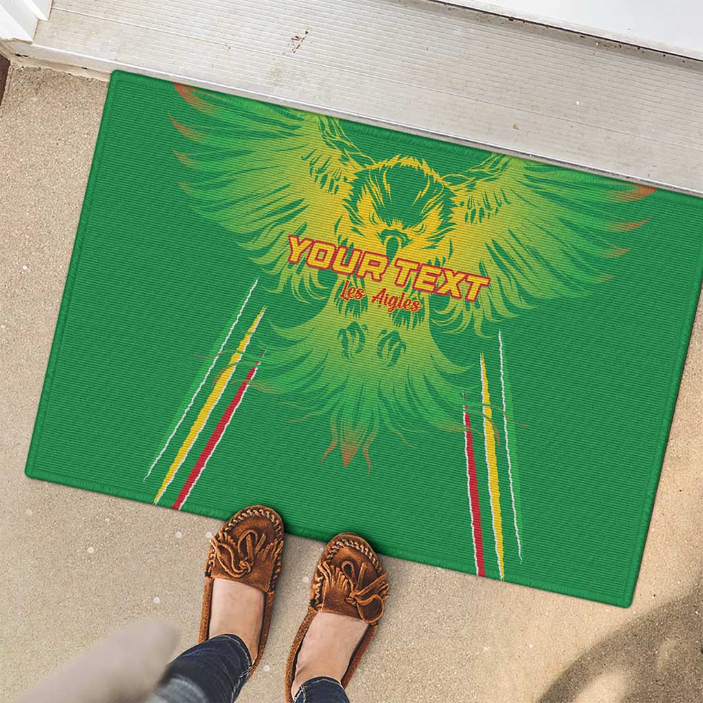 Custom Mali Football Rubber Doormat Go Les Aigles Green Color - Wonder Print Shop