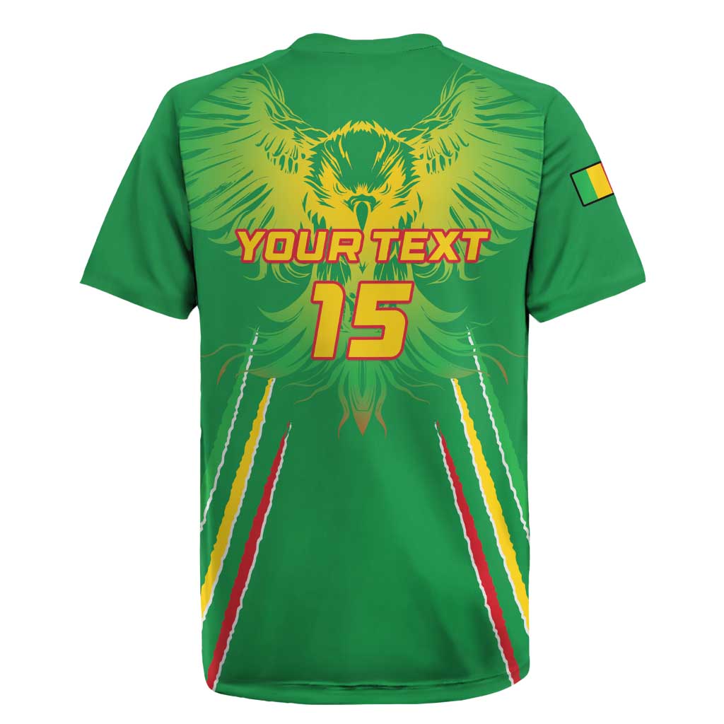 Custom Mali Football Rugby Jersey Go Les Aigles Green Color - Wonder Print Shop