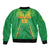 Custom Mali Football Sleeve Zip Bomber Jacket Go Les Aigles Green Color - Wonder Print Shop