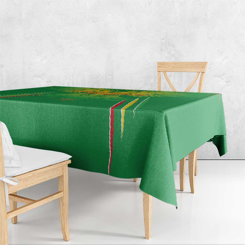 Custom Mali Football Tablecloth Go Les Aigles Green Color - Wonder Print Shop