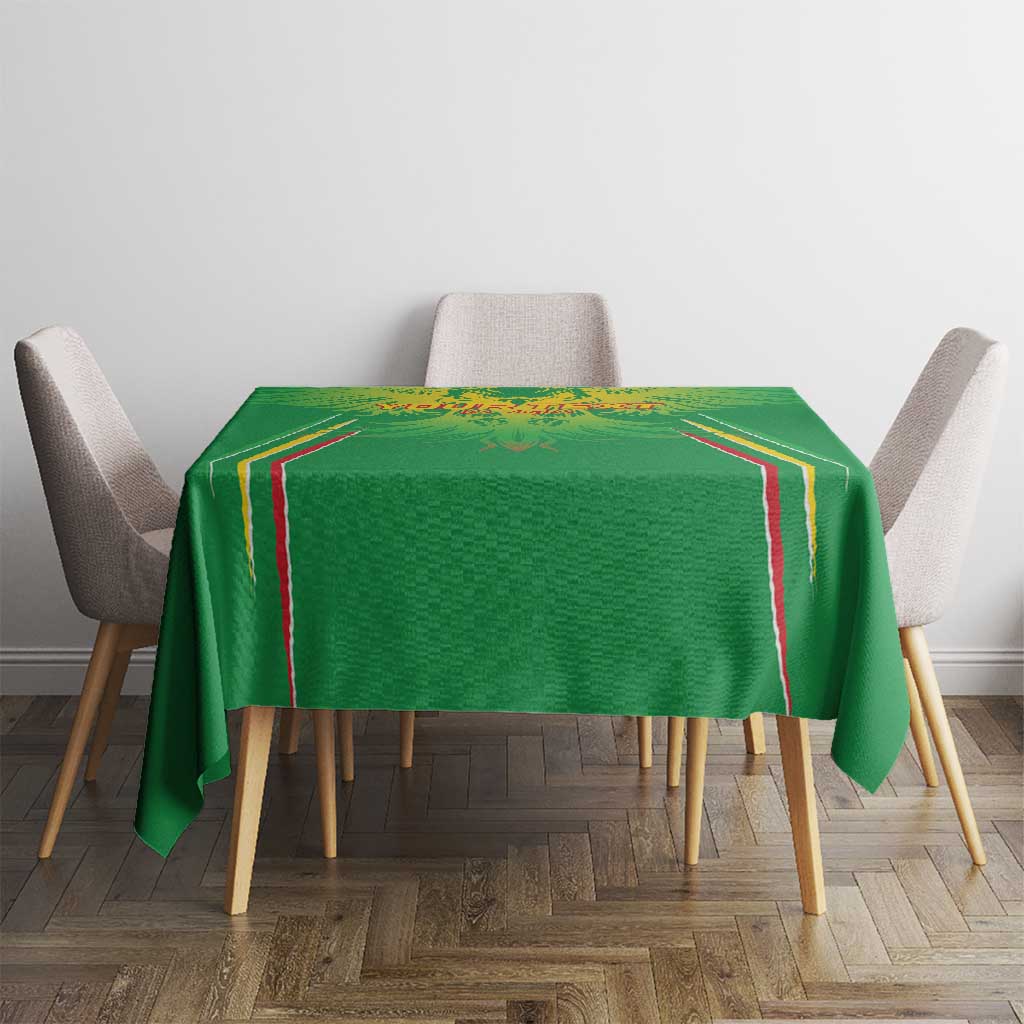 Custom Mali Football Tablecloth Go Les Aigles Green Color - Wonder Print Shop