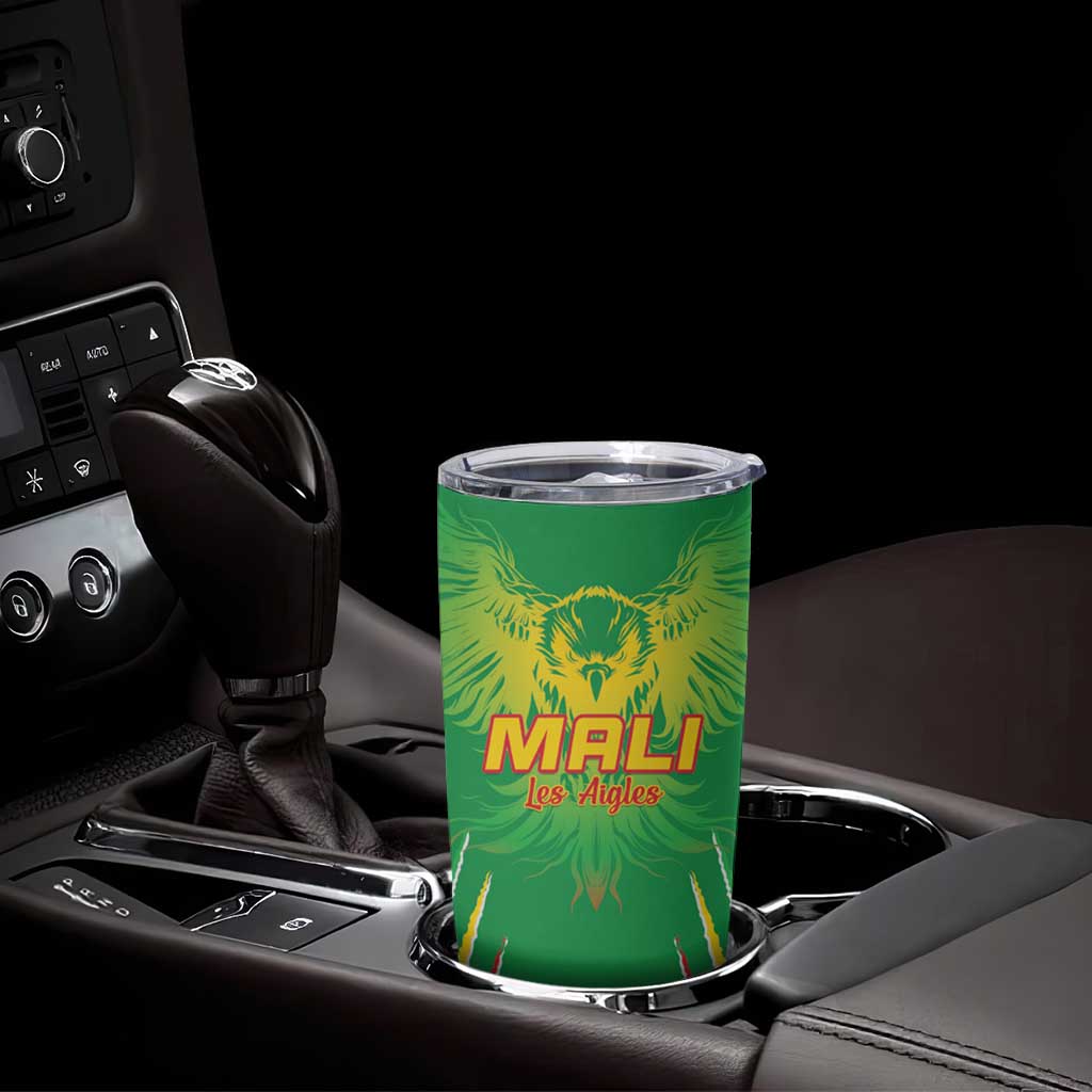 Custom Mali Football Tumbler Cup Go Les Aigles Green Color - Wonder Print Shop