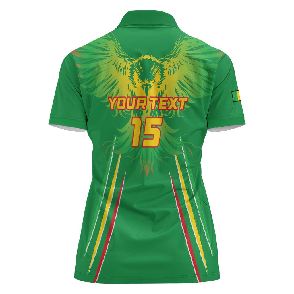 Custom Mali Football Women Polo Shirt Go Les Aigles Green Color - Wonder Print Shop
