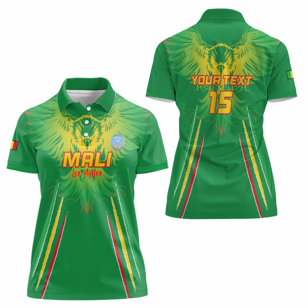 Custom Mali Football Women Polo Shirt Go Les Aigles Green Color - Wonder Print Shop