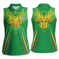 Custom Mali Football Women Sleeveless Polo Shirt Go Les Aigles Green Color - Wonder Print Shop