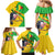 Personalised Mali Family Matching Mermaid Dress and Hawaiian Shirt Vulture With Flag Map Bogolan Pattern