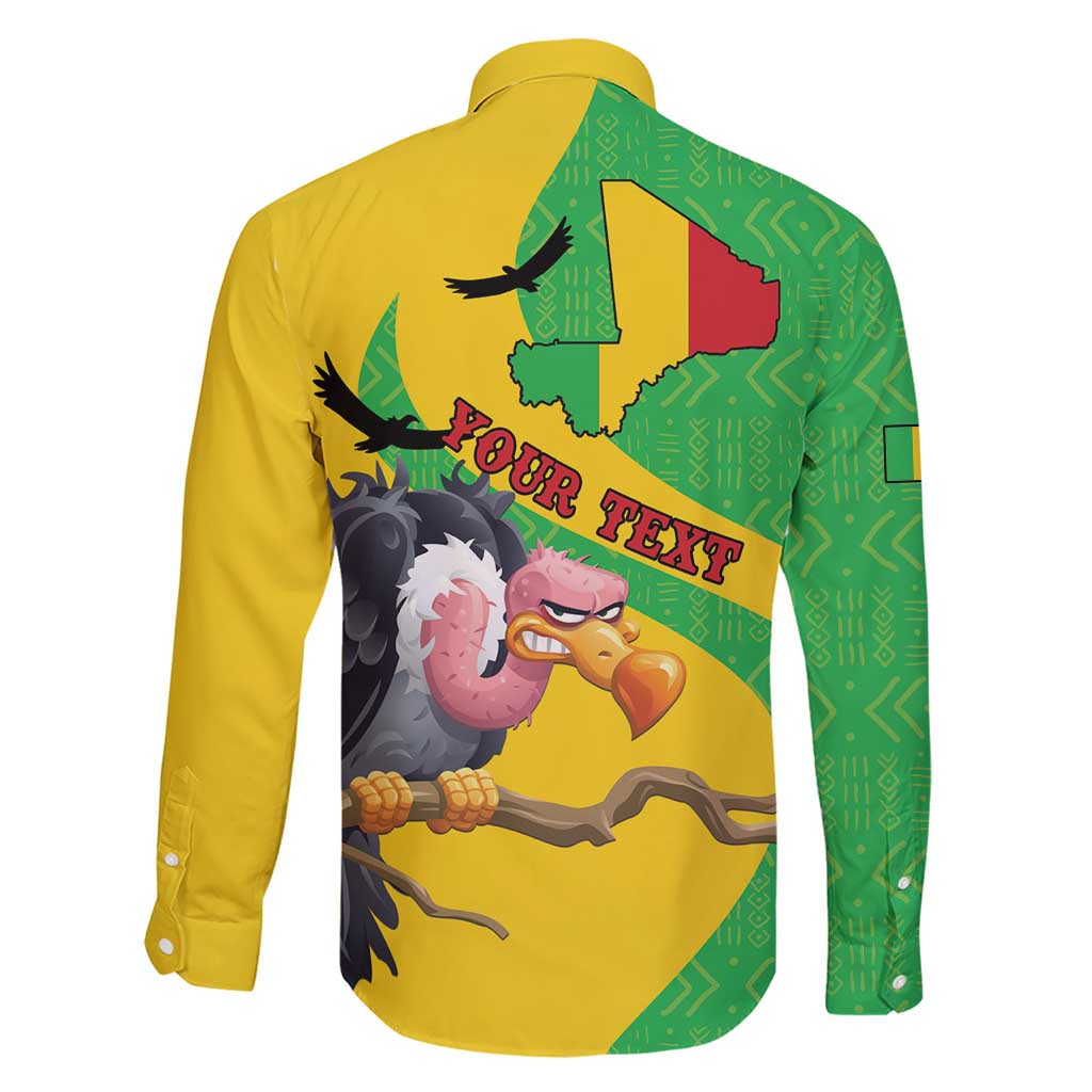 Personalised Mali Family Matching Short Sleeve Bodycon Dress and Hawaiian Shirt Vulture With Flag Map Bogolan Pattern