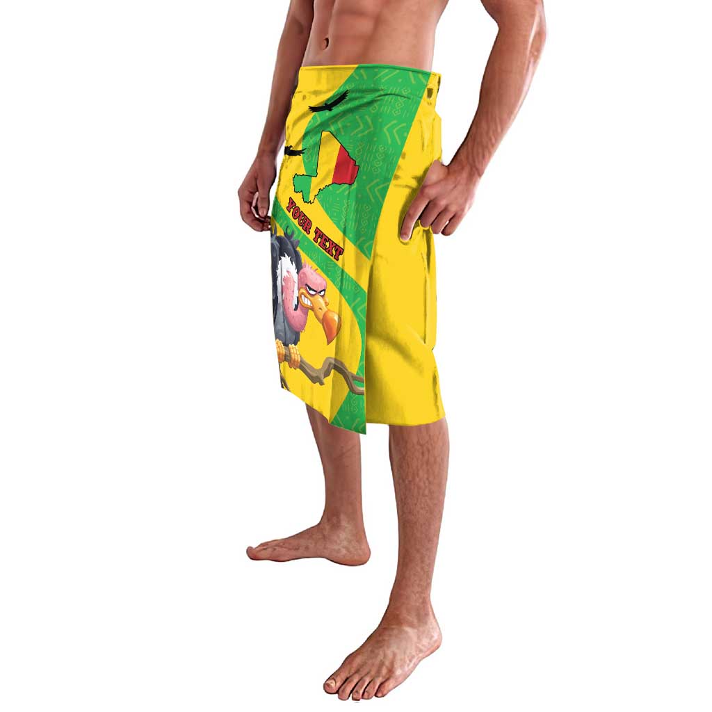 Personalised Mali Lavalava Vulture With Flag Map Bogolan Pattern - Wonder Print Shop