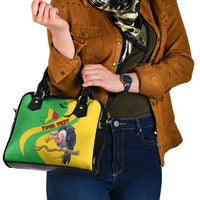 Personalised Mali Shoulder Handbag Vulture With Flag Map Bogolan Pattern - Wonder Print Shop