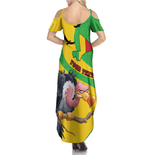 Mali Vulture Eagles Tank Maxi Dress African Pattern Flag Color TS04
