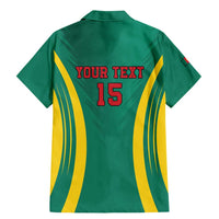 Custom Cameroon Football Family Matching Mermaid Dress and Hawaiian Shirt Go Indomitable Lions