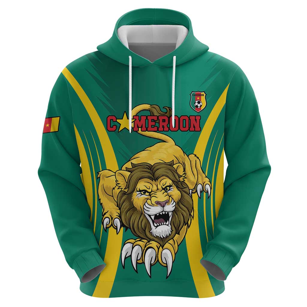 Custom Cameroon Football Hoodie Go Indomitable Lions