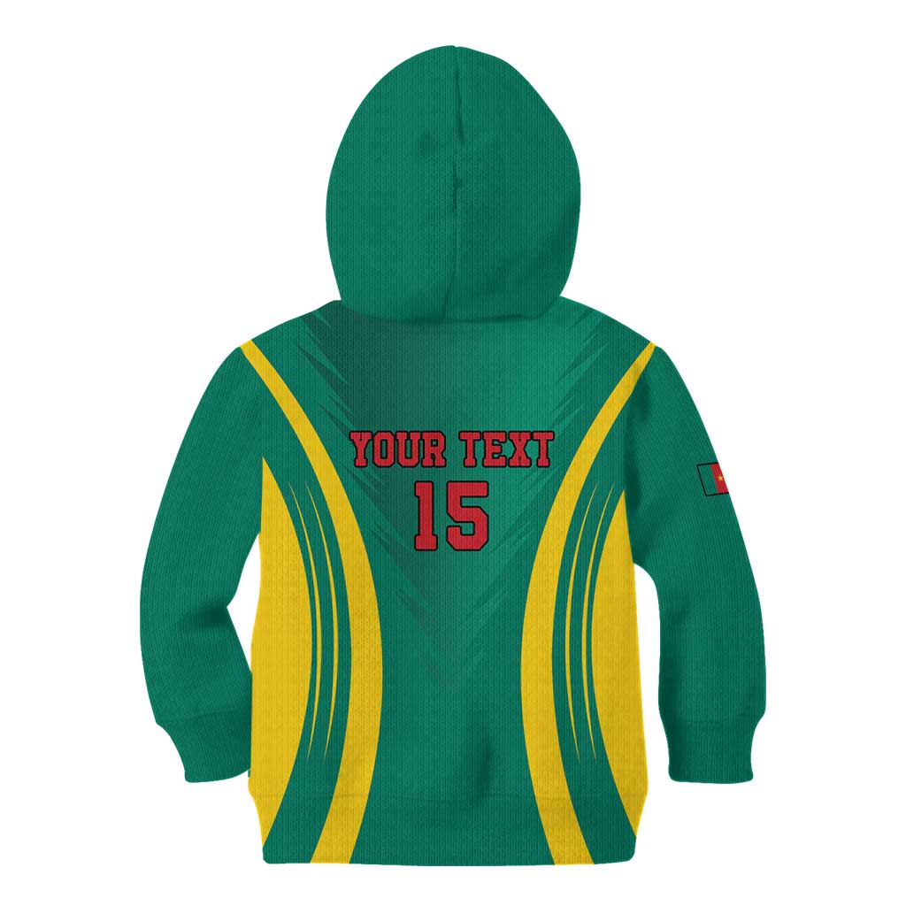 Custom Cameroon Football Kid Hoodie Go Indomitable Lions - Wonder Print Shop
