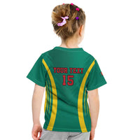 Custom Cameroon Football Kid T Shirt Go Indomitable Lions - Wonder Print Shop