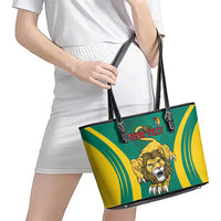 Custom Cameroon Football Leather Tote Bag Go Indomitable Lions