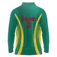 Custom Cameroon Football Long Sleeve Polo Shirt Go Indomitable Lions - Wonder Print Shop