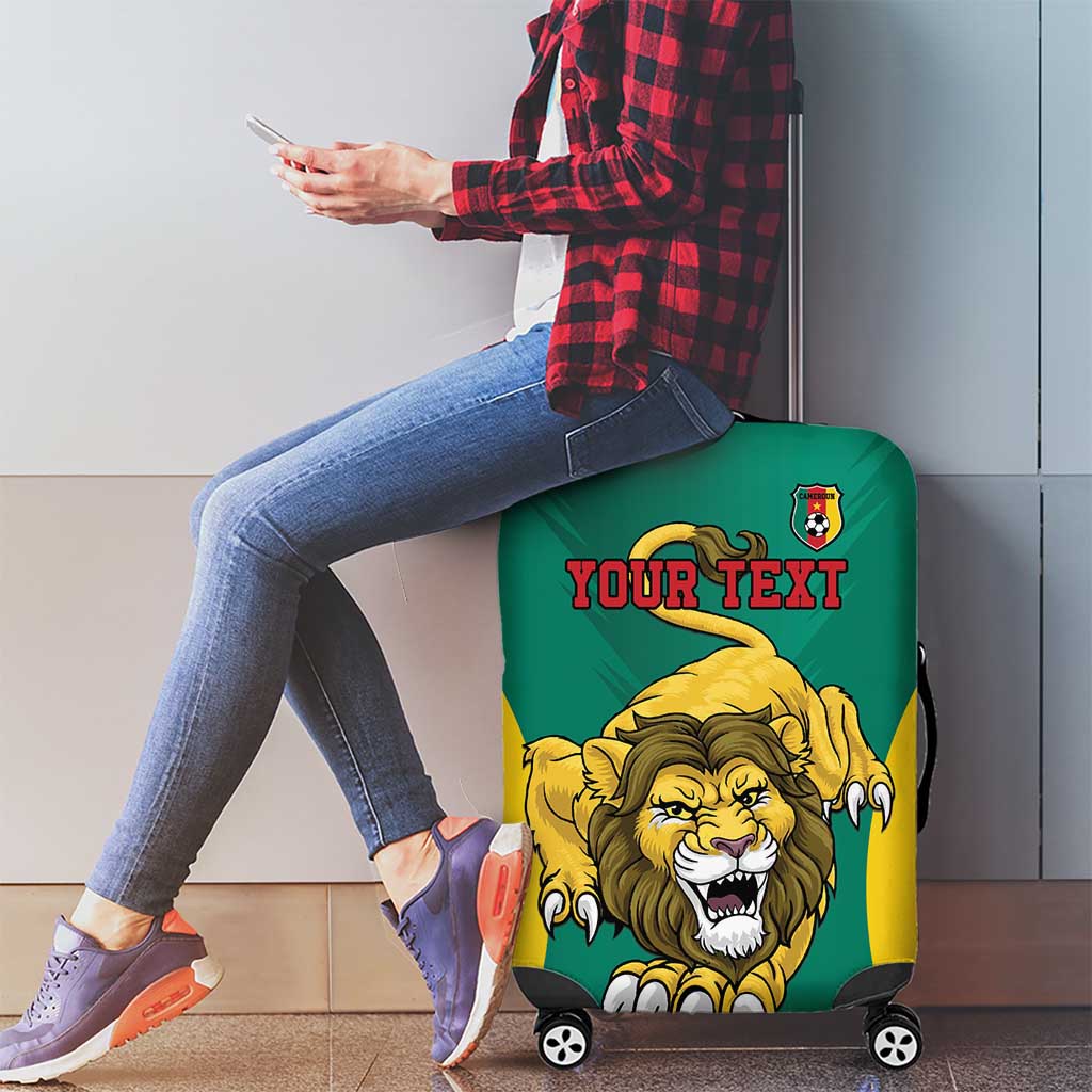 Custom Cameroon Football Luggage Cover Go Indomitable Lions - Wonder Print Shop