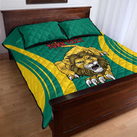 Custom Cameroon Football Quilt Bed Set Go Indomitable Lions - Wonder Print Shop